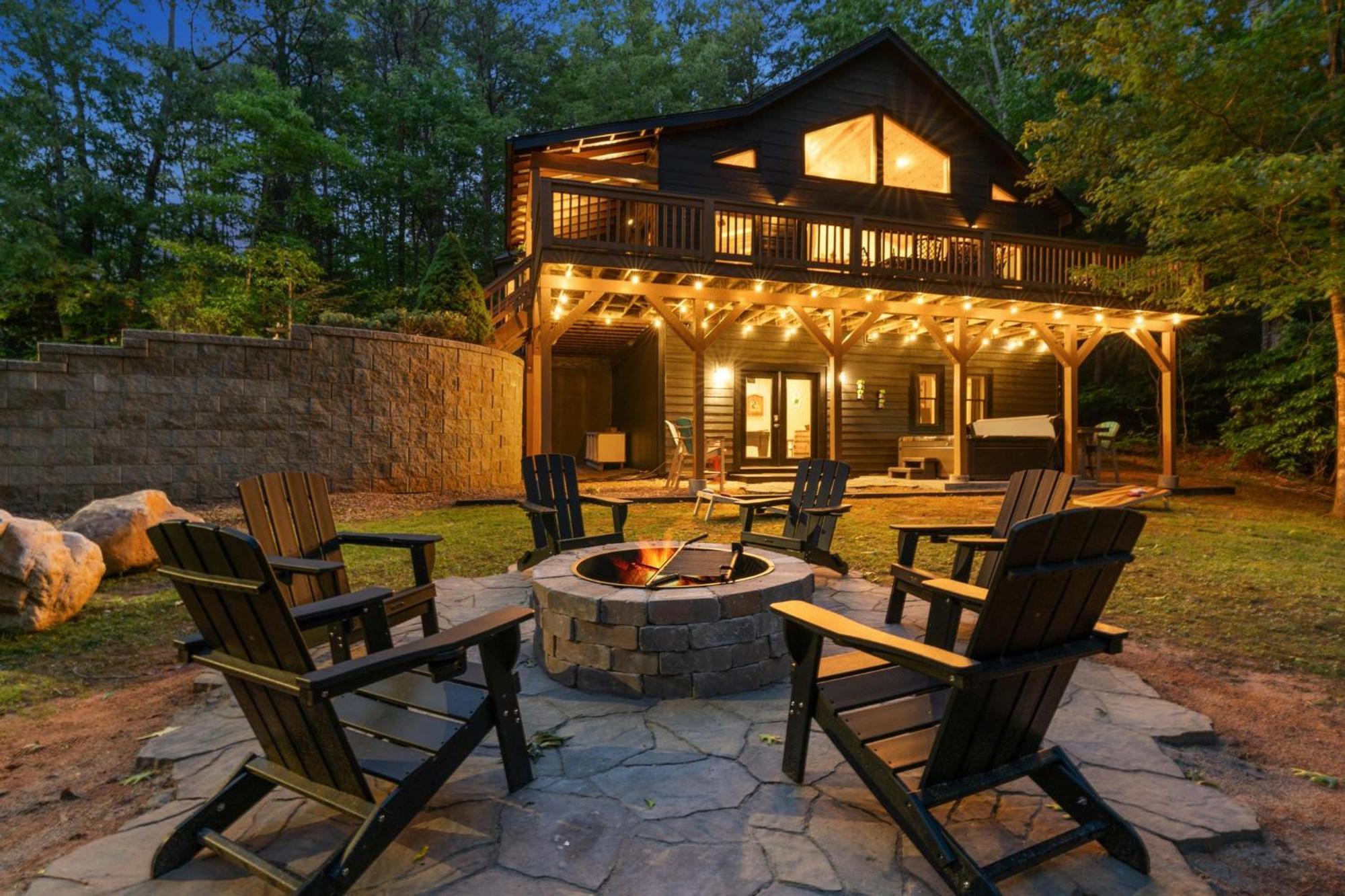 Lux Mtn Cabin Hot Tub, Fire Pit, Game Room 3Bd Франклин Екстериор снимка
